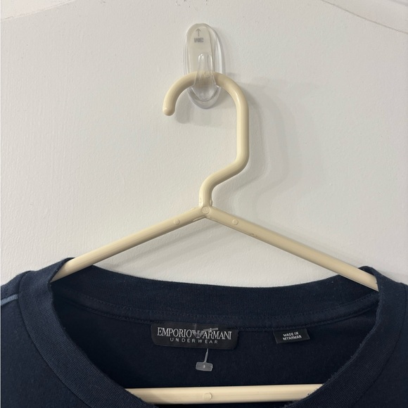 Emporio Armani Men's Dark Blue Long Sleeve Tee - Picture 5 of 5